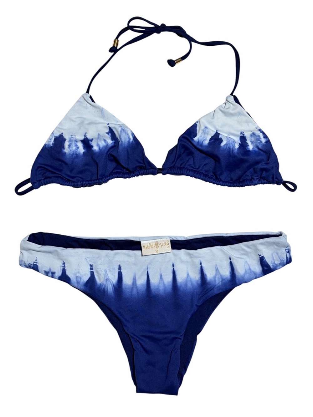 new Tie-Dye Triangle String Bikini (Top Small/ Bottoms Medium) - Picture 4 of 16